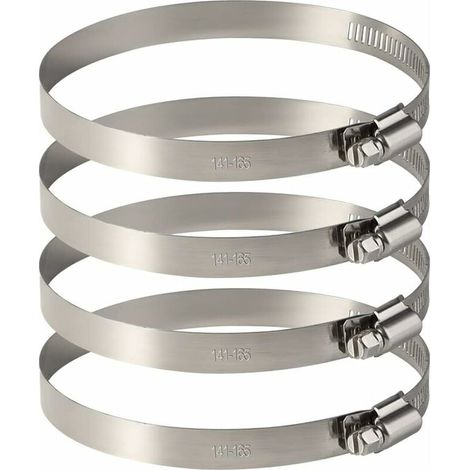 Fascette stringitubo regolabili in acciaio inox da 150 mm per il fissaggio di tubi flessibili (141-165 mm) (1/5)