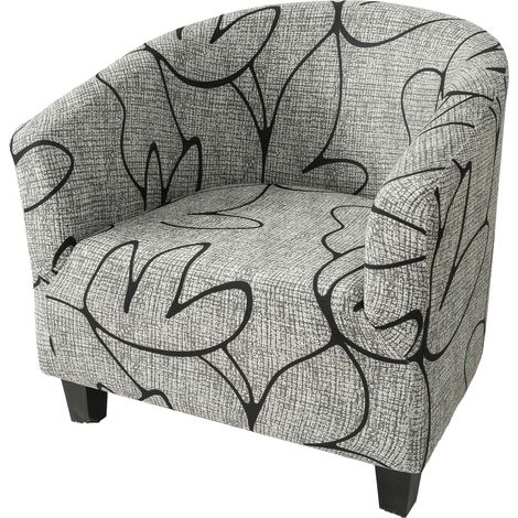 Funda para sillón de club (A): protector de muebles de gran elasticidad, extraíble y lavable para sala de estar