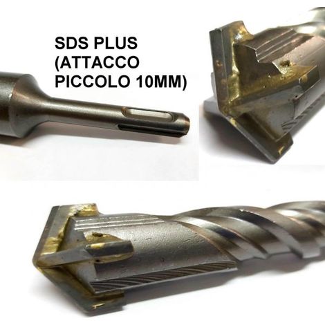PUNTA 4 TAGLI PER MURO SDS MAX/PLUS DA 60/80/100cm X TRAPANO MARTELLO PLUS Diametro 32mm X 60cm
