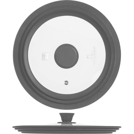 Coperchio in vetro con bordo in silicone compatibile con Ø 24/26/28 cm (1/3)