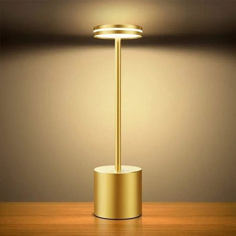 lampe de table sans fil rechargeable usb, lumiere bureau LED tactile puissante pile, 3 températures de couleur, pour chevet (1/5)