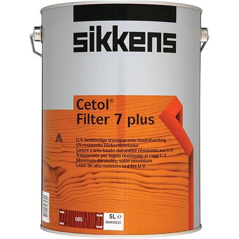 Sikkens Cetol Filter 7 Plus Translucent Woodstain Teak 5 litre SIKCF7PT5L
