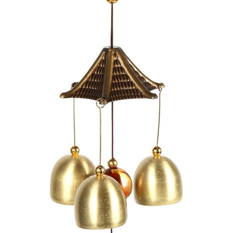 Carillon à Vent Éléphant Antique en Métal avec Cloches d'Église - Décoration Murale Extérieure (1/5)