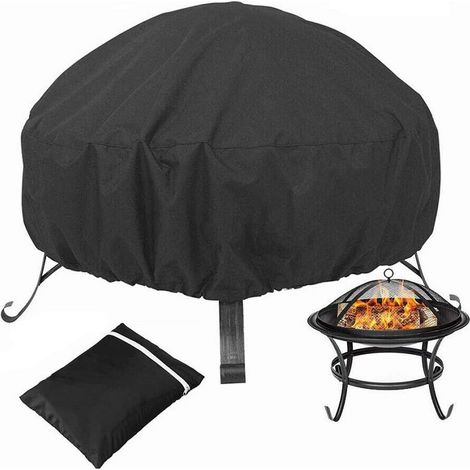 122x46cm Rond Housse de Protection pour BraséRos ImperméAble,Housse brasero RéSistant aux UV,RéSistant à la DéChirure, Tissu Oxford Housse pour Foyer Barbecue, Housses pour BraséRos (1/5)