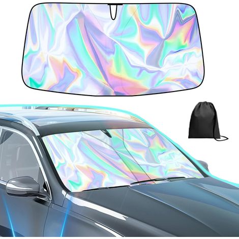 Sonnenschutz für die Frontscheibe – Faltbar – Hitzeschutz – Blockiert UV-Strahlen – 145 x 80 cm
