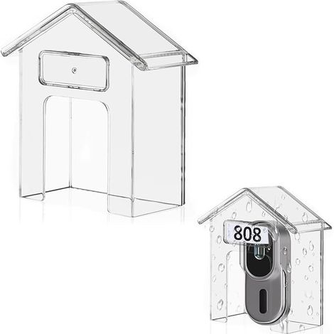 Couvercle Étanche Transparente pour Bouton de Sonnette,Couvercle en Plastique Résistant aux Intempéries pour Sonnettes d'Extérieur avec Cache-Plaque, Facile à Installer pour Les Boutons De Sonnette (1/5)