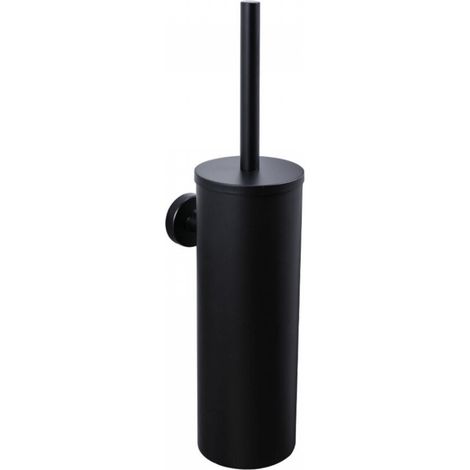 Brosse de Toilette Acier Inoxydable Brosse WC Mural avec Support de Brosse Antibactérienne Balayette WC pour Toilettes(Noir) (1/5)