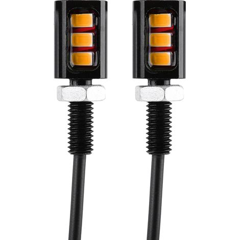 2x12V universel voiture moto plaque d'immatriculation vis boulon lumière lampe jaune LED
