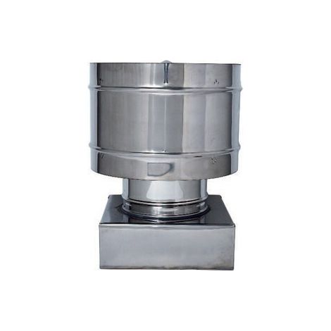 C FUMAIOLO A BOTTE INOX QUADRO INOX 20X20CM