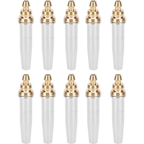 Pneumatic tools, 10-piece sleeve-type cutting nozzle in GK3-2 stainless steel for the machinery industry, for adjusting the flame for tools. (1/5)