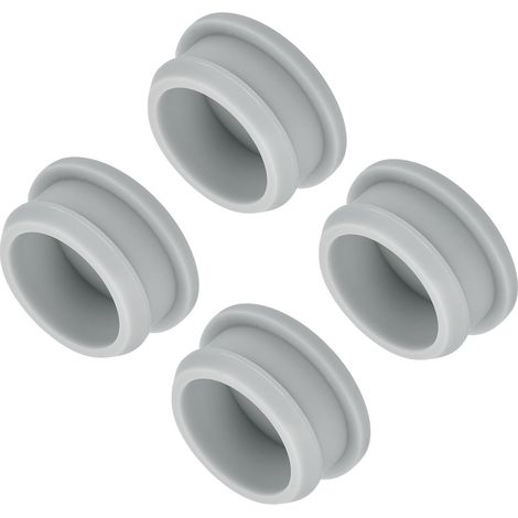 Bouchon de Trou en Silicone à Verrouillage à Pression, Couvercle d'Étanchéité en Caoutchouc de Type Panneau Encastré Rond pour Cloisons Étanches 29mm/1.14" Diamètre Gris, 4Pcs (1/5)