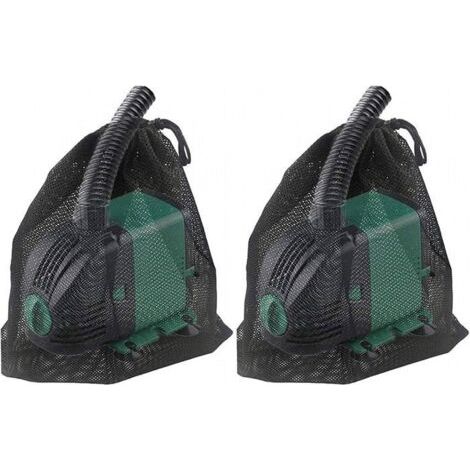 Set mit 2 Teichpumpenfilterbeuteln, 31 x 40,4 cm, mit Kordelzug, für Aquarien (1/5)