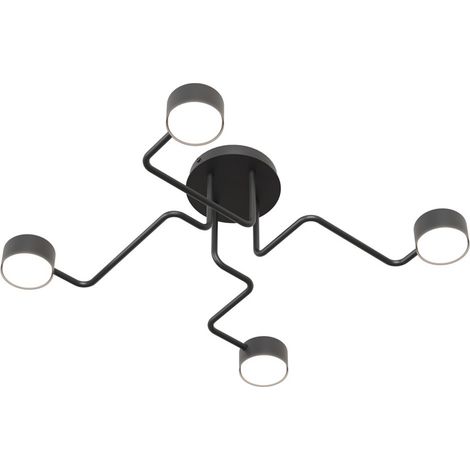 Lampada a Soffitto Kurage, Metallo, Nero, 53x18x53 cm (1/5)