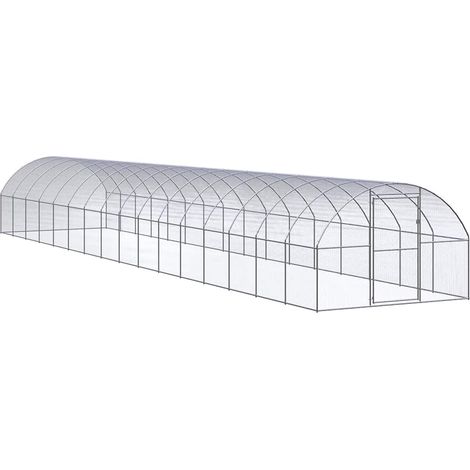 vidaXL Poulailler d'extérieur 3x16x2 m Acier galvanisé (1/5)