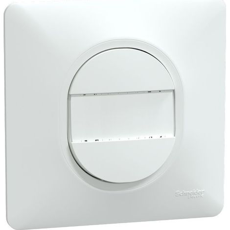 Ovalis - poussoir à fermeture porte-étiquette - 10AX - Blanc - griffes - plaque (S321266) (1/3)