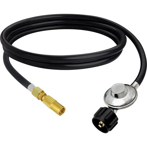 Tuyau Adaptateur Propane - Régulateur QCC1 Basse Pression - Pour Camping-Car et Barbecue - Longueur 1,5 M - Kit de Remplacement (1/4)