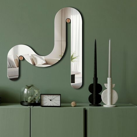 Espejo decorativo, espejo de pared, accesorio para el hogar. (1/3)