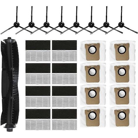 Accessoires de rechange compatibles avec Ultenic T10 Pro : brosse principale, filtre HEPA, sac à poussière, pièces détachées. (1/5)