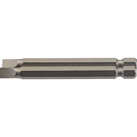 Draper 2-Pack 75mm Long 6mm (1/4") Hex Plain Slot Insert Bits for Power Tools (1/5)