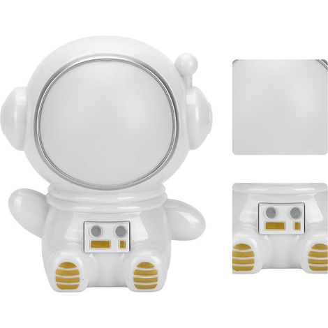 Veilleuse LED 3 modes, colorée, motif astronaute mignon, port USB, lampe de chevet blanche pour chambre ou dortoir (1/5)