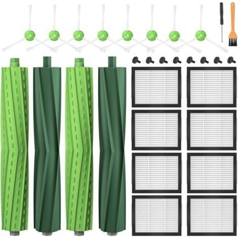 Lot de 22 accessoires pour iRobot Roomba i7 i7+ i3 i3+ i4 i4+ i6 i6+ E5 E6 E7, pièces de rechange pour aspirateur iRobot Roomba E/I