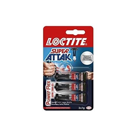 SUPER ATTAK POWER GEL MINO DOSI 3 X GR.1 - 24 pezzi LOCTITE