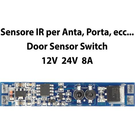 Sensore Apertura Porta Anta 12V 24V 8A Per Profilo Alluminio (1/3)