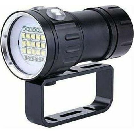 Lampe de plongée sous-marine - IPX8 étanche - 18000LM - Résistante jusqu'à 80 mètres de profondeur - Idéale pour la photographie et la vidéo sous-marines