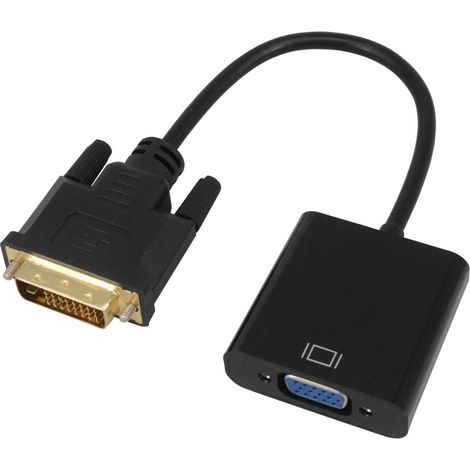 Câble convertisseur CCTV Câble et adaptateur Adaptateur HDMI vers VGA avec audio 3,5 mm et port micro USB Convertisseur plaqué or 1080p HDTV actif, câble audio et câble micro USB 1pc, noir (1/2)