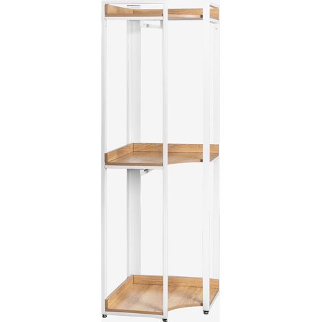 Armoire Ouverte d'Angle en Acier et Bois Ariaster SKLUM NATUREL