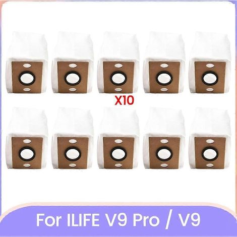 Sacs à poussière de rechange pour aspirateur robot ILIFE V9 Pro / V9 à vidage automatique (10 pièces) (1/5)