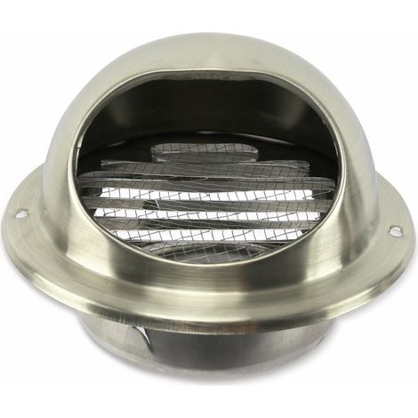 Hotte d'extraction, demi-sphère, 100 mm, acier inoxydable brossé