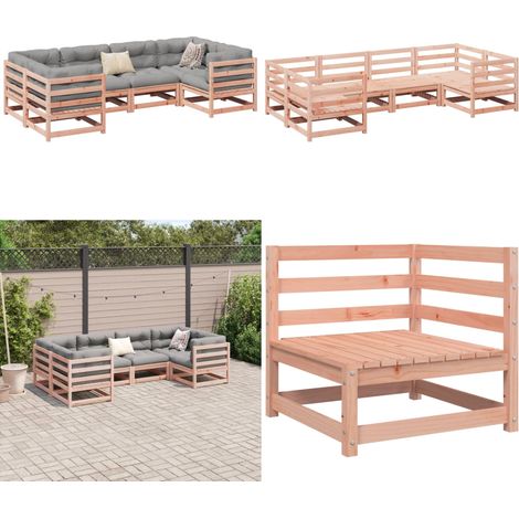Salon de jardin 6 pcs bois massif sapin de douglas - Ensemble Salon De Jardin - Mobilier De Jardin - Canapé Extérieur - Meubles De Jardin En Bois - Salon De Jardin Design - Home & Living (1/5)