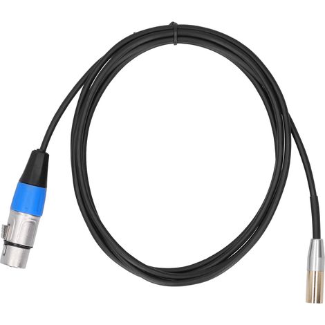 Câble Audio 3 Broches Mini Jack Mâle vers XLR Femelle 2M - Boîtier Alliage Zinc, Connexion Cuivre (1/5)