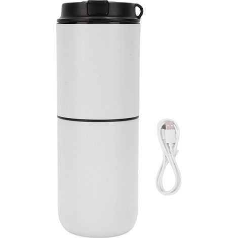 Machine café électrique avec moulin 350ML sans fil – Batterie rechargeable semi-automatique tasse camping bureau blanc, cuisine (1/5)