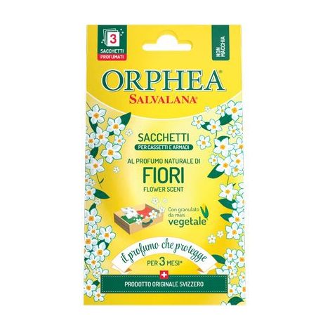 Antitarme Salvalana Cassetti Armadi Orphea Fiori 3 Pezzi