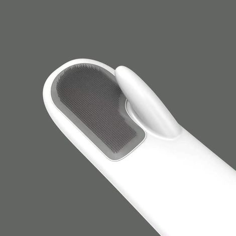 Gants de lavage vaisselle antidérapants, imperméables, réutilisables, résistants à l'usure, gris, pour cuisine (1/5)