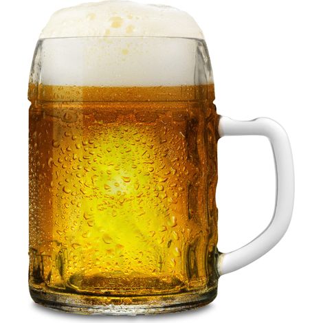 chope à bière 0,5l chope à bière originale Oktoberfest lot de 6 pièces verre à bière traditionnel à poignée lavable au lave-vaisselle (1/5)