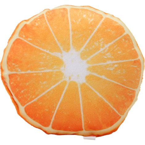 Jouet en peluche de fruits pour chien, dessin animé, mignon, interactif, doux, résistant aux morsures, jouets grinçants pour petits, moyens et grands chiens, Orange (1/5)