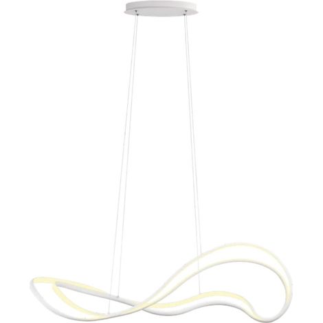 Lampadario led redo group tempest 01-3597 01-3599 4060lm 3000k lampada soffitto sospensione moderna dimmerabile, finitura metallo bianco