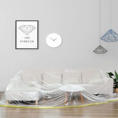 Housse de canapé, transparente, imperméable et anti-poussière, extra large, durable, protège les meubles, housse de canapé de sol pour décoration de rangement mobile, housse de meuble, découpable, ada (1/5)