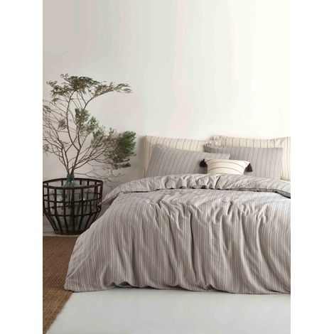 Funda nórdica, funda nórdica, ropa de cama Set Gris Offwhite (1/2)