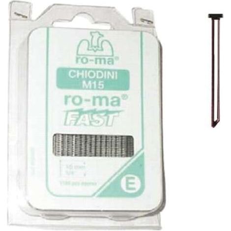 Punti E Chiodi Per Fissatrici - M 15 mm.1,65x15,2 chiodini c/testa bl pz.1.700