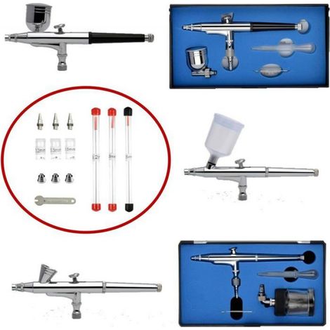 Capuchon de buse, Aiguille et buse pour AB130 aérographe, de 0,2 mm, 0,3 mm, 0,5 mm. Pièces de Rechange pour aérographe. (1/5)