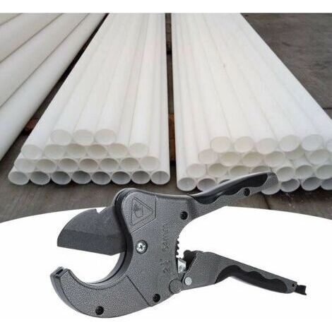 BUNTHAUS Outil de coupe robuste de coupe tuyau en PVC avec coupe tuyau de verrouillage de poignée pour tuyau en PE PPR 20 63mm