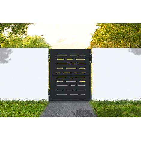 Portillon acier noir mat 1m NALI ARLBERG H.120cm