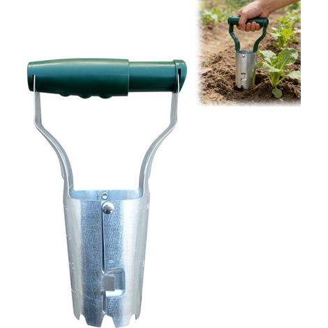 Planteur de bulbes - Bâtonnet de plantation pour semis - Machine de plantation manuelle - 23,8 x 13,5 cm - Vert - Pour jardiniers amateurs et plantes d'intérieur (1/5)