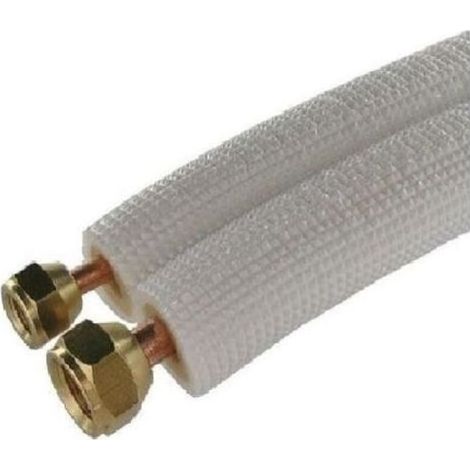 Einbaufertige Doppelrohr-Kältemittelleitungen M1 Klimaanlage 1/4 3/8 vormontierte Fittings 5 Meter NF, Rohrdurchmesser (6+10) 1P5