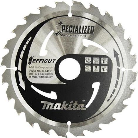 MAKITA B-64191 190X30mm 24T TCT SAW BLADE
