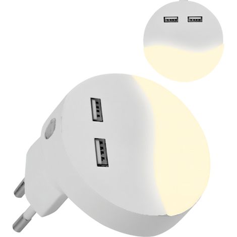 LUCE SPIA NOTTURNA A LED SMD 0,4 watt - colore bianco  - VTAC